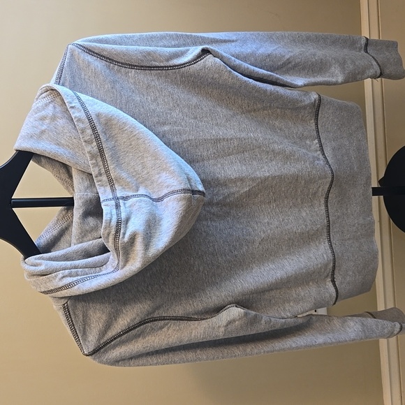 GAP Heather Gray Sweatshirt With Hood 100% Cotton. Size Womens Small - Picture 2 of 4